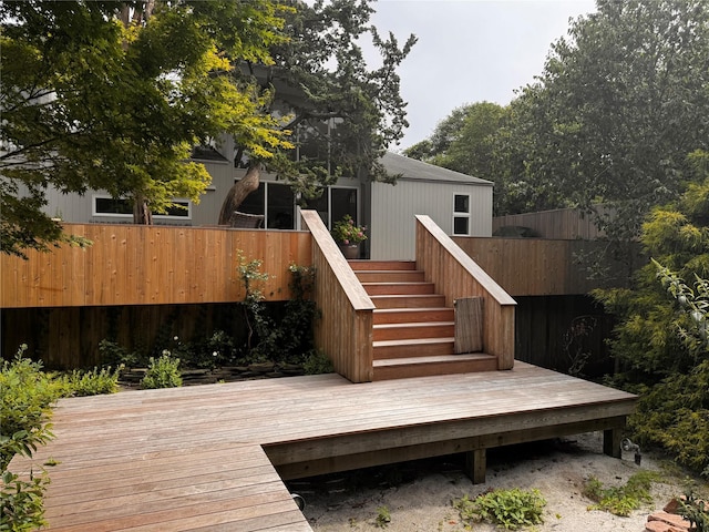 487 Tarpon Walk, Fire Island Pines, NY 11782 - wooden terrace with stairs