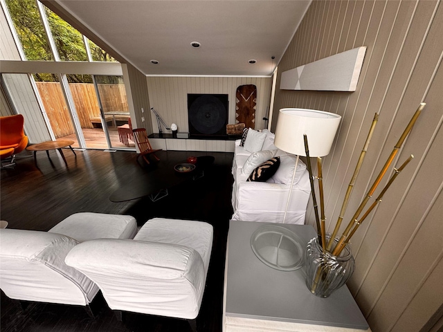 487 Tarpon Walk, Fire Island Pines, NY 11782 - living area featuring wood finished floors
