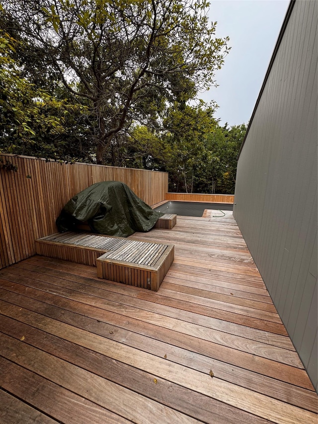 487 Tarpon Walk, Fire Island Pines, NY 11782 - view of wooden terrace