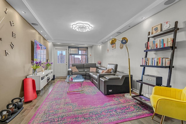 61-45 98th St Unit 11G, Rego Park, NY 11374 - living room with wood finished floors and recessed lighting