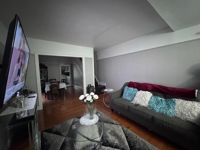 1492 E 45th St, Brooklyn, NY 11234 - living area with wood finished floors and stairway