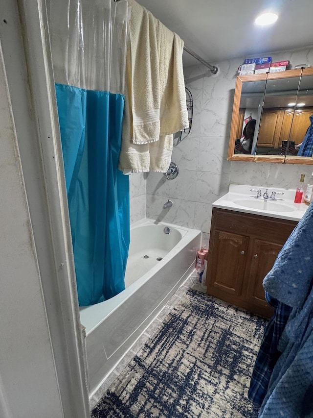 1492 E 45th St, Brooklyn, NY 11234 - full bathroom featuring shower / bath combo and vanity