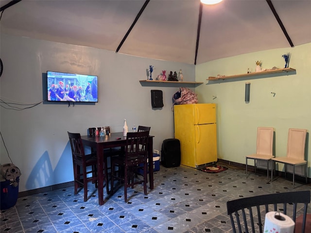 1492 E 45th St, Brooklyn, NY 11234 - dining area featuring lofted ceiling and baseboards