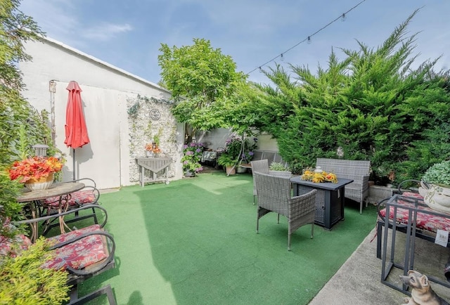 2144 73rd St, Astoria, NY 11370 - view of yard featuring a patio and outdoor dining space
