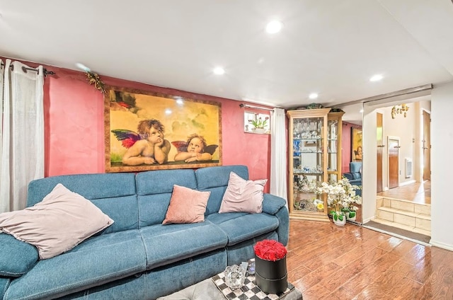 2144 73rd St, Astoria, NY 11370 - living area with wood finished floors and recessed lighting