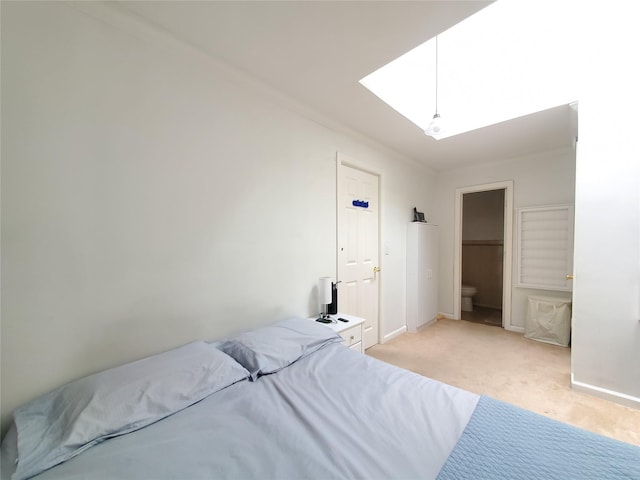 1336 Coates Ave, Holbrook, NY 11741 - bedroom featuring light carpet and a skylight