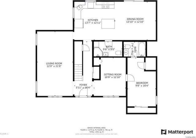 1336 Coates Ave, Holbrook, NY 11741 - view of floor plan / room layout