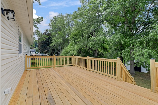 30 Wilson St, Middletown, NY 10940 - deck with view of wooded area