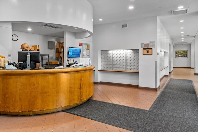 301 W 110th St Unit 2V, New York Manhattan, NY 10026 - reception area featuring mail area and recessed lighting
