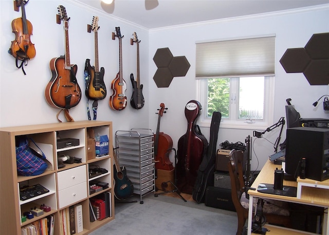 73 Peconic St, Selden, NY 11784 - carpeted office space with ornamental molding