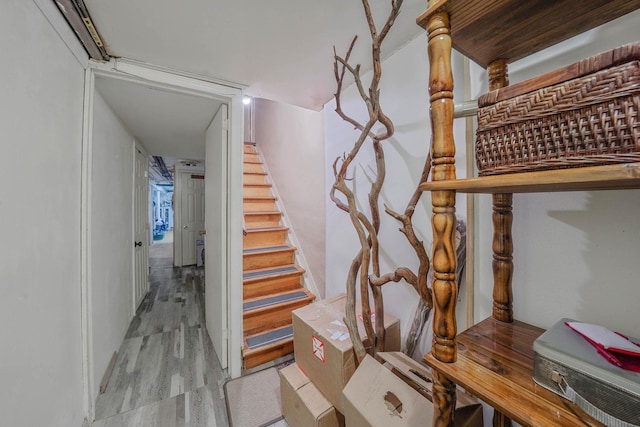 65 Granite St, Brooklyn, NY 11207 - stairway with wood finished floors