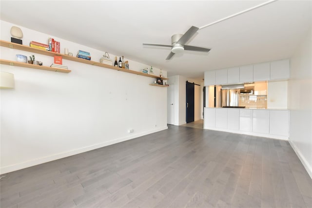 152-18 Union Tpke Unit 12T, Flushing, NY 11367 - unfurnished living room with ceiling fan and wood finished floors