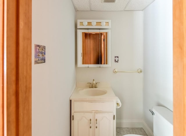 3 N Jackson Rd, Poughkeepsie, NY 12603 - bathroom featuring vanity and a paneled ceiling