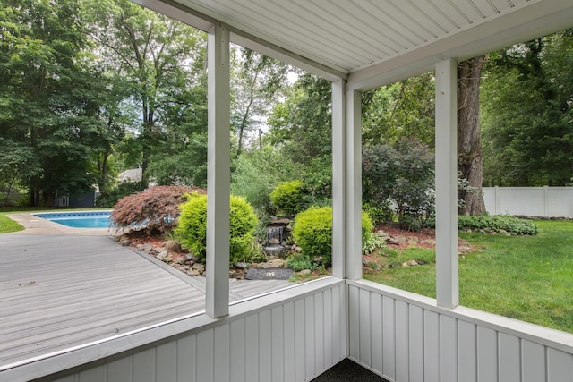 3 N Jackson Rd, Poughkeepsie, NY 12603 - unfurnished sunroom with view of scattered trees