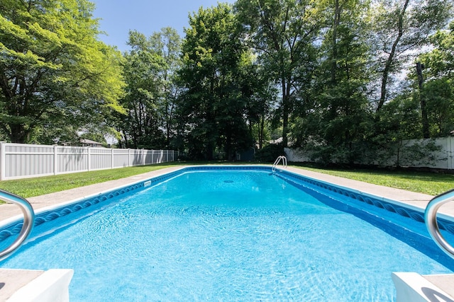 3 N Jackson Rd, Poughkeepsie, NY 12603 - view of pool featuring a fenced backyard and view of wooded area