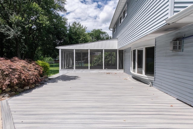 3 N Jackson Rd, Poughkeepsie, NY 12603 - wooden deck with a sunroom