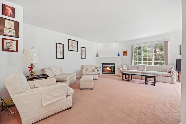 1105 Farmdale Rd, Brewster, NY 10509 - living area with carpet and a glass covered fireplace