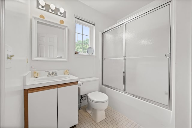 1105 Farmdale Rd, Brewster, NY 10509 - full bath with vanity, bath / shower combo with glass door, and tile patterned floors