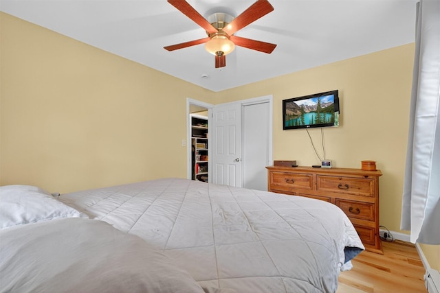 69 Floradan Rd, Putnam Valley, NY 10579 - bedroom featuring light wood-type flooring and a ceiling fan