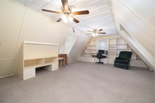 11 Loel Ct, Rockville Centre, NY 11570 - carpeted office space with a ceiling fan