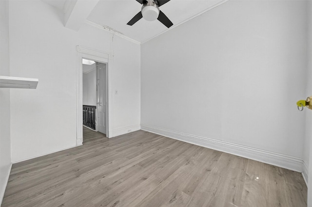 17 Palmetto St, Brooklyn, NY 11221 - unfurnished room with a ceiling fan, wood finished floors, and beam ceiling
