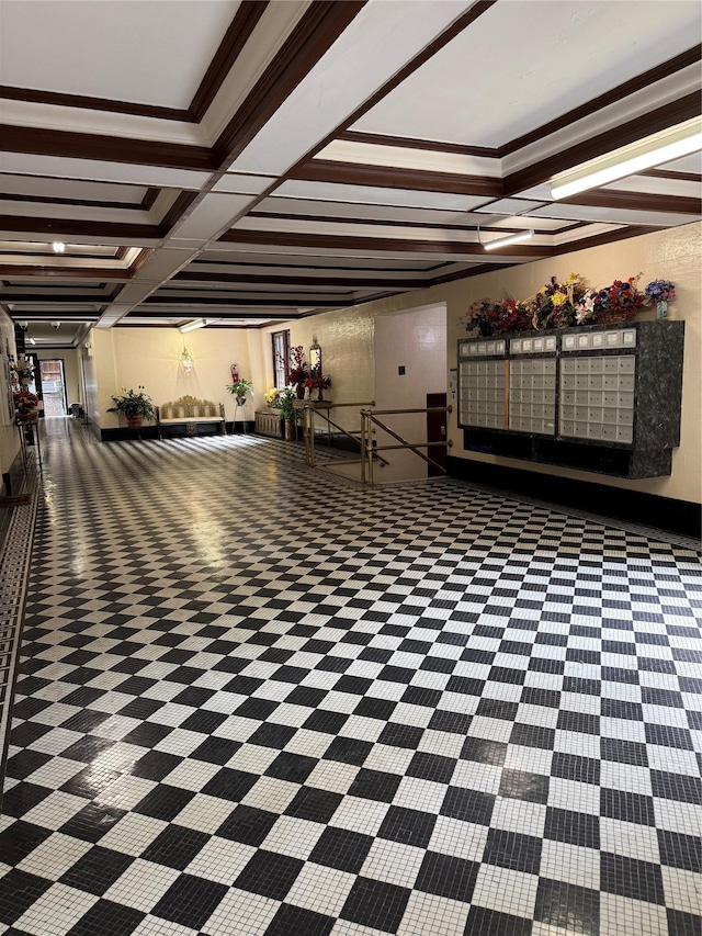 2922 Barnes Ave Unit 3A, Bronx, NY 10467 - building lobby with coffered ceiling