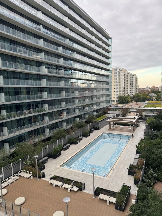 13101 40th Rd Unit 12M, Flushing, NY 11354 - community pool with a view of city