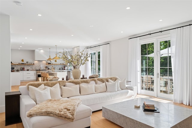 5 Kings Ln, Southampton, NY 11968 - living room featuring healthy amount of natural light, recessed lighting, and light wood finished floors