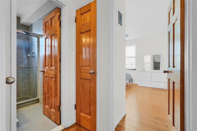 139-09 28th Rd Unit 6F, Flushing, NY 11354 - hall featuring light wood-type flooring