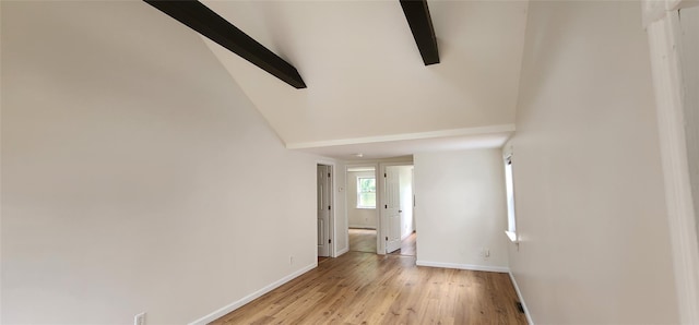 344 Elm Rd W, Mastic Beach, NY 11951 - spare room with high vaulted ceiling and light wood-type flooring