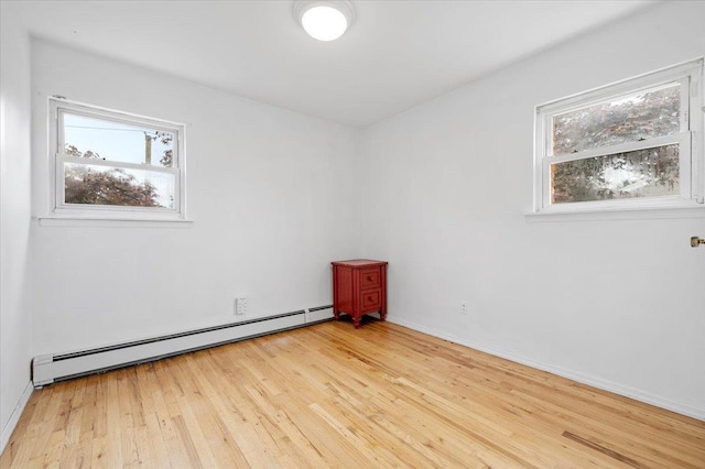 25 Amapola Ln, Kings Park, NY 11754 - spare room with a baseboard heating unit and wood finished floors