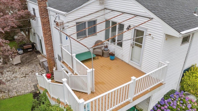 25 Amapola Ln, Kings Park, NY 11754 - wooden deck with stairs