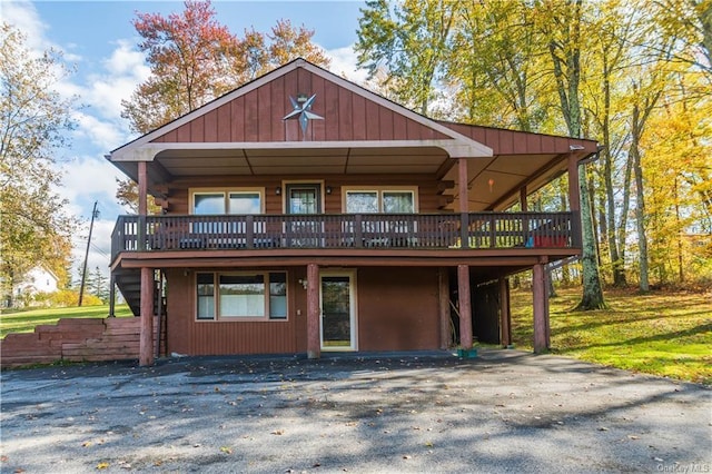 9 Low Rd, Wallkill, NY 12589 - log cabin with a deck, log exterior, and stairs