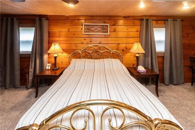 9 Low Rd, Wallkill, NY 12589 - carpeted bedroom with wooden walls