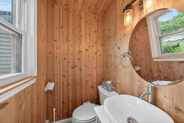 130 Marcus Rd, Ellenville, NY 12428 - bathroom with wooden walls and wooden ceiling