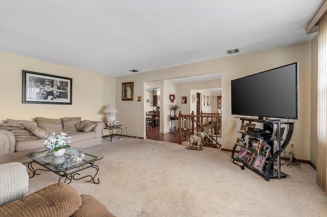 227 Randall Ave, Lawrence, NY 11559 - carpeted living area featuring baseboards
