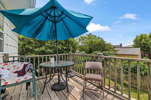 227 Randall Ave, Lawrence, NY 11559 - view of wooden deck