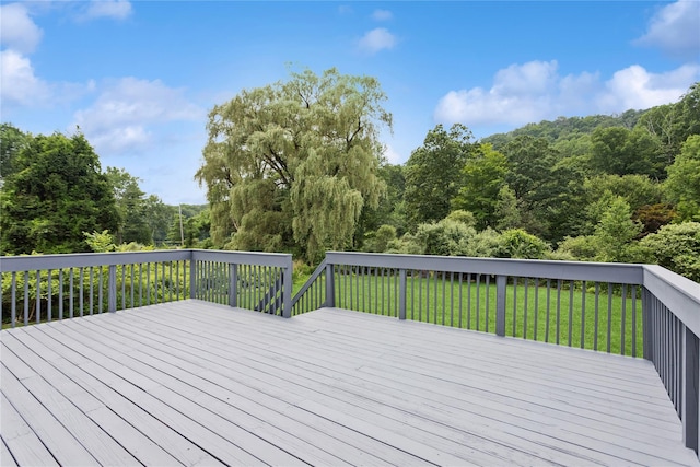297 Farm To Market Rd, Brewster, NY 10509 - wooden terrace with a yard and a wooded view
