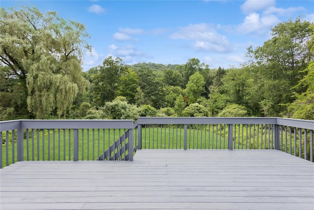 297 Farm To Market Rd, Brewster, NY 10509 - deck featuring a yard and a wooded view