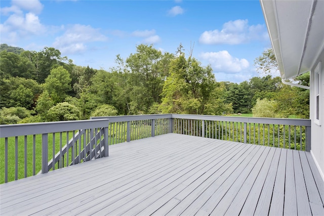 297 Farm To Market Rd, Brewster, NY 10509 - deck featuring a forest view and a yard