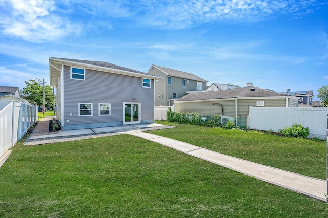248 E Shore Rd, Lindenhurst, NY 11757 - rear view of house with a patio area and a fenced backyard