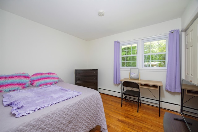 18 Alexander Blvd, Poughkeepsie, NY 12603 - bedroom with wood finished floors, a baseboard heating unit, and a closet