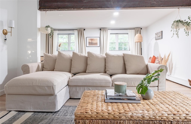 27 Maple Rd, Lake Peekskill, NY 10537 - living room with plenty of natural light, light wood-style floors, and recessed lighting