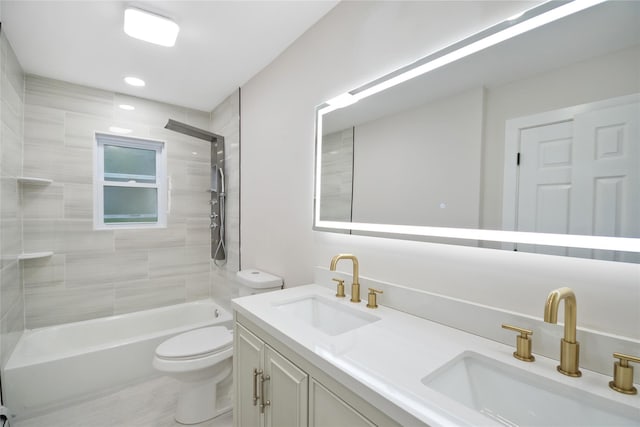 4 S Cardinal Ct, Islip, NY 11706 - full bathroom featuring double vanity and shower / bath combination