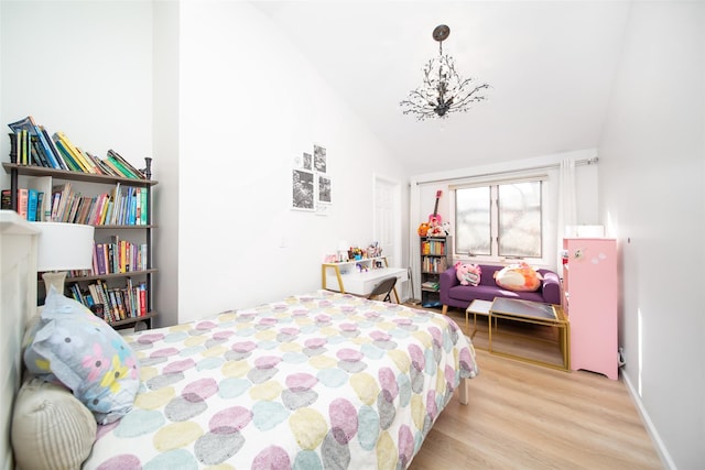 485 Harbor Rd, Cold Spring Harbor, NY 11724 - bedroom featuring lofted ceiling and wood finished floors