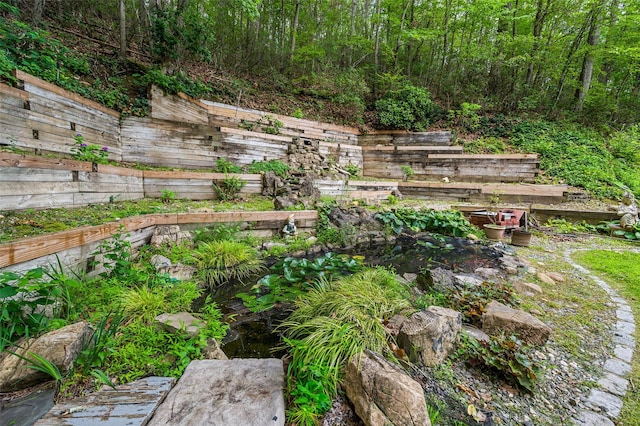 485 Harbor Rd, Cold Spring Harbor, NY 11724 - view of yard with a forest view