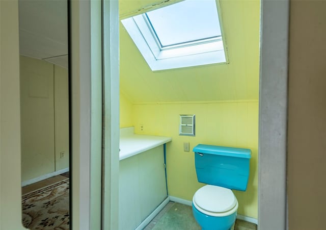 2 Florence St, North Baldwin, NY 11510 - bathroom with a skylight and lofted ceiling