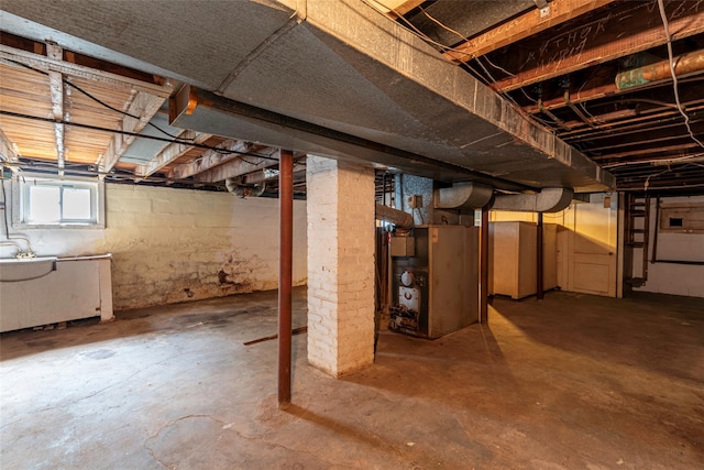 2 Florence St, North Baldwin, NY 11510 - basement featuring heating unit