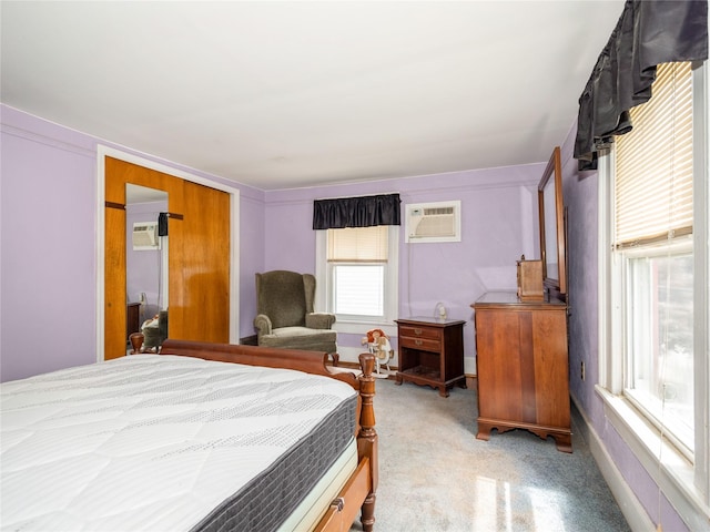 10 Vail Ave, Beacon, NY 12508 - bedroom featuring light carpet and a wall mounted air conditioner