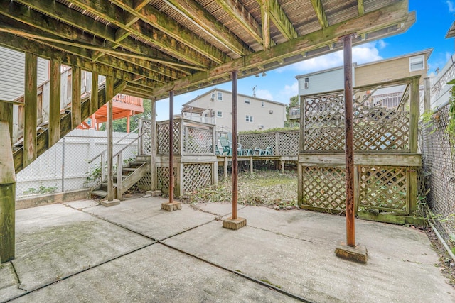 127 Keating Pl, Staten Island, NY 10314 - view of patio / terrace featuring stairs and a wooden deck
